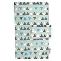 Windeltasche 16 x 26 Bio Baumwolle - blau