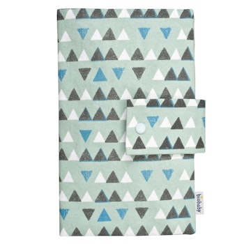 Windeltasche 16 x 26 Bio Baumwolle - blau
