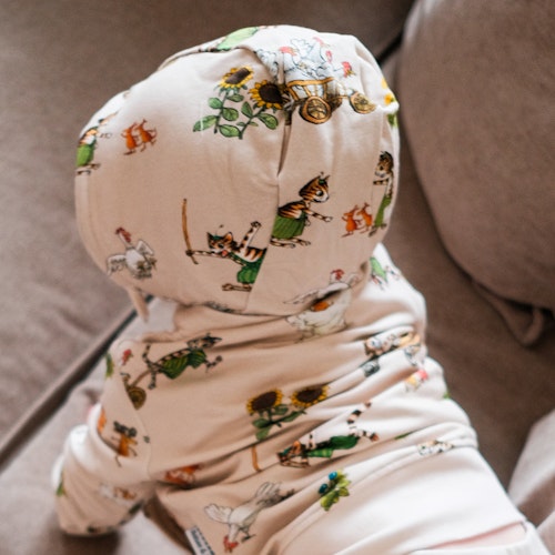 Sweatjacke Pettersson und Findus Alloverprint beige