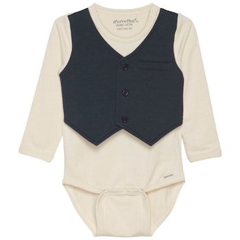 Schicker Langarmbody Weste navy
