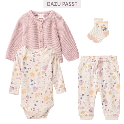 Weiche Sweathose Blümchen beige