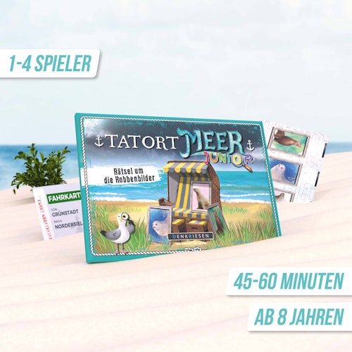 Krimispiel wiederverwendbar Tatort Meer Junior - Rätsel um die Robbenbilder