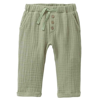 Leichte Musselin Hose olivgrün