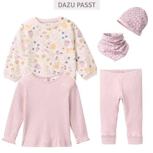 Edle Ripp Leggings rosa