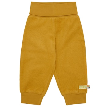 Kuschelige Baumwoll-Fleece Hose currygelb