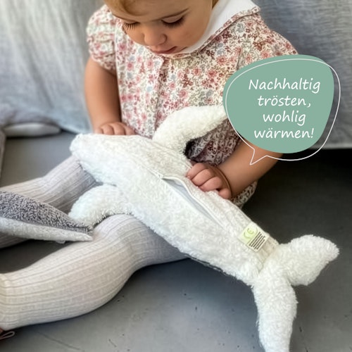 Kuscheltier & Wärmekissen Wal klein 38 cm