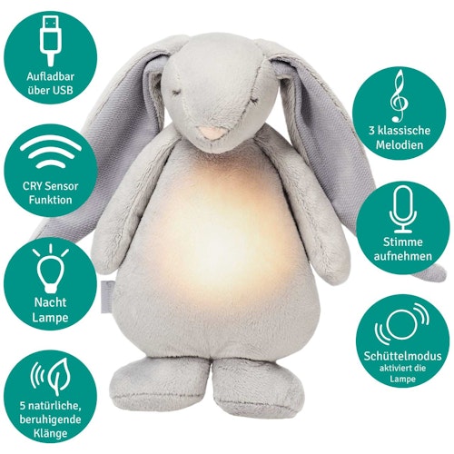 Der Summhase mit Lampe grau aus Baumwolle und Polyester