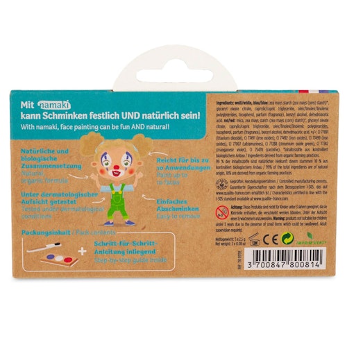Bio Kinderschminke Clown & Harlekin 3 Farben