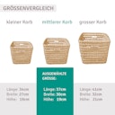 Vorschaubild Mittlerer Aufbewahrungskorb rechteckig 37x30 x19 cm