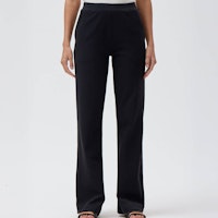 Damen Interlock-Hose Slim fit schwarz