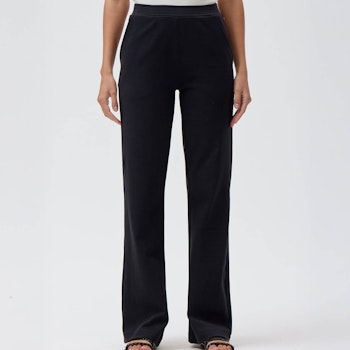 Damen Interlock-Hose Slim fit schwarz