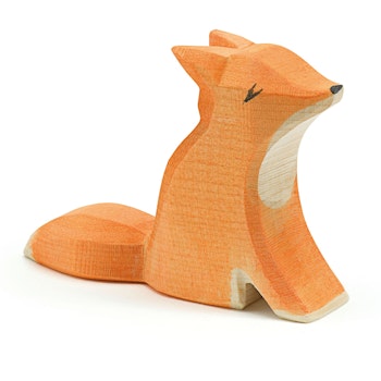 Fuchs klein sitzend Holzfigur 4,5 cm