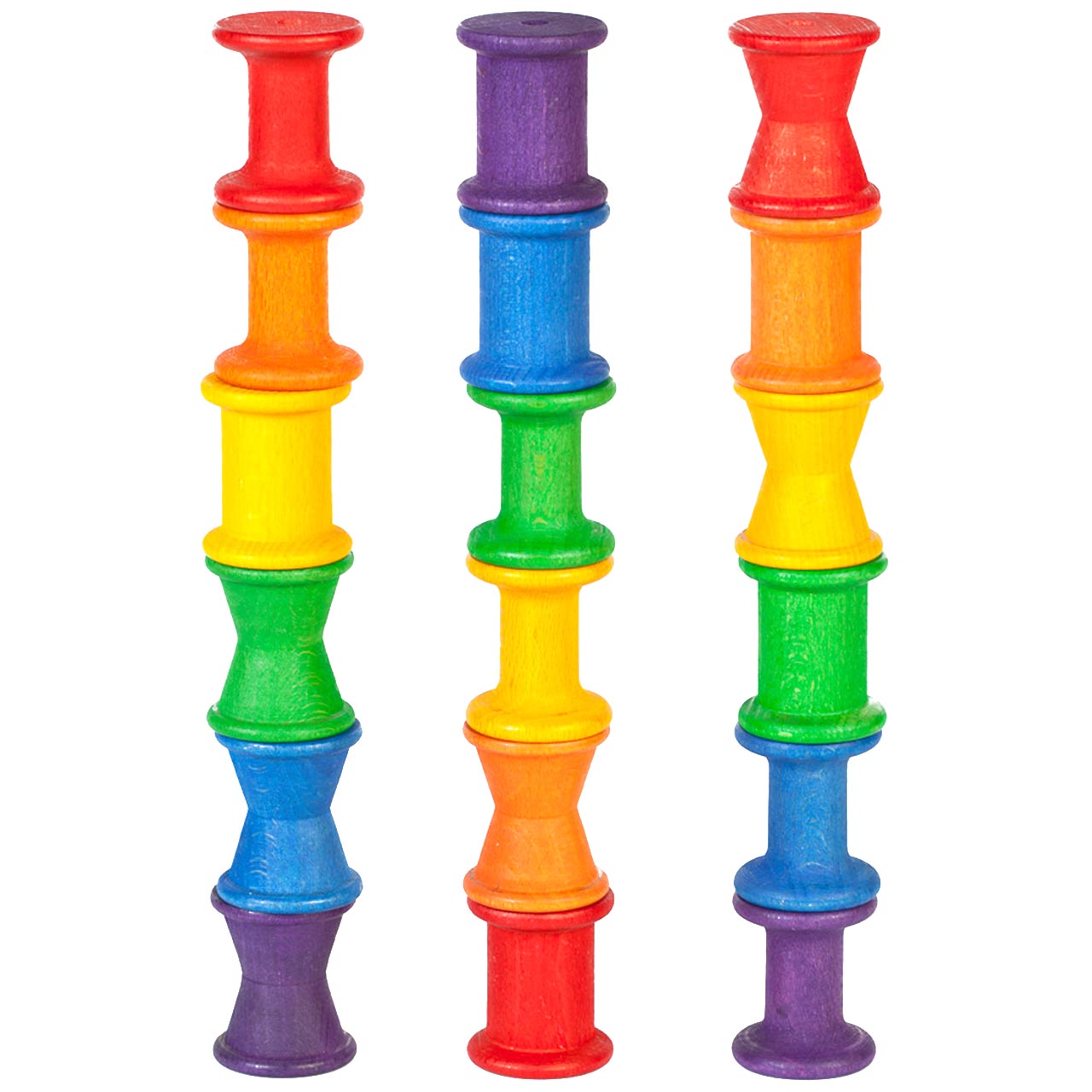 Spools - 18 bunte Holzrollen ab 18 Monaten