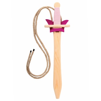 Schwertset mit rosa Filzscheide