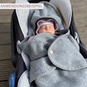 Vorschaubild Decke für die Babyschale und Kinderwagen, Wollwalk natur