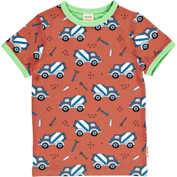 Kurzarmshirt Zement-Truck braun