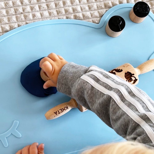 Knetstempel Holz 6er-Set Zootiere