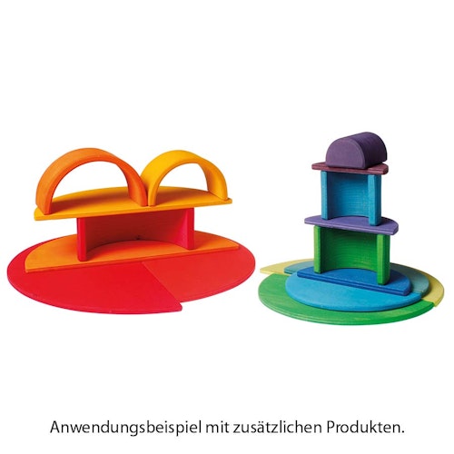 Halbkreis Platten Regenbogen Set, 11-teilig