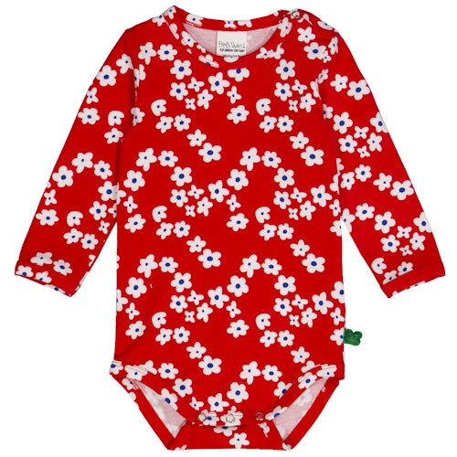Elastischer Body langarm Blumen