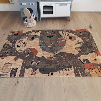 Kork Kinderteppich Crazy Roadtrip 120 x 190 cm
