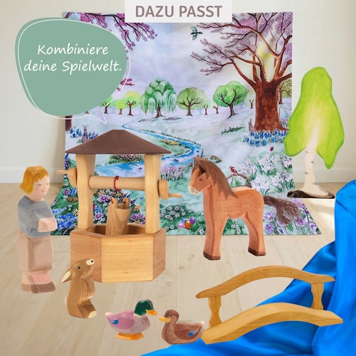 Ostheimer Ziehbrunnen Holz 22 cm