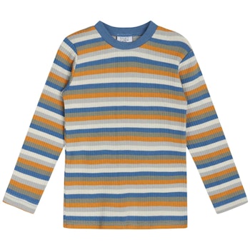 Ringel Langarmshirt blau-grau