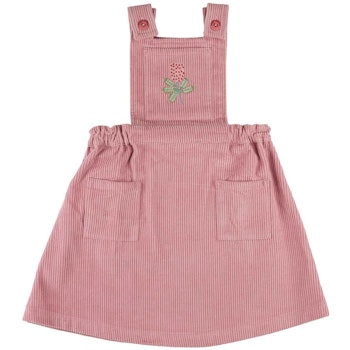 Trägerkleid Cord pink Blume