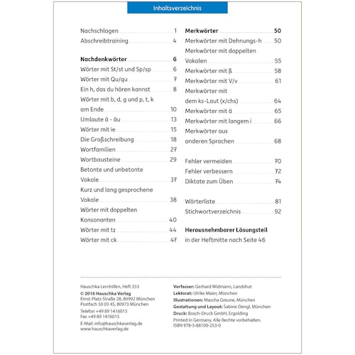 Deutsch Rechtschreibung und Diktate 3. Klasse Übungsheft