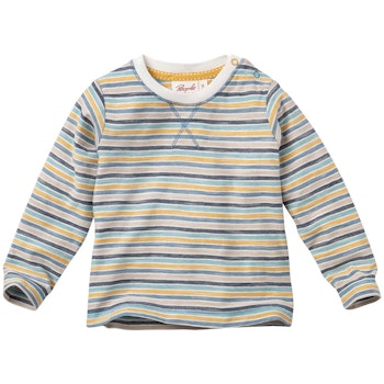 Leichtes Langarmshirt Ringel gelb-blau