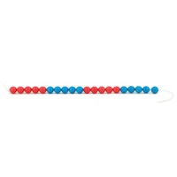 20er Rechenkette aus RE-Plastic® rot-blau ab 5 Jahren