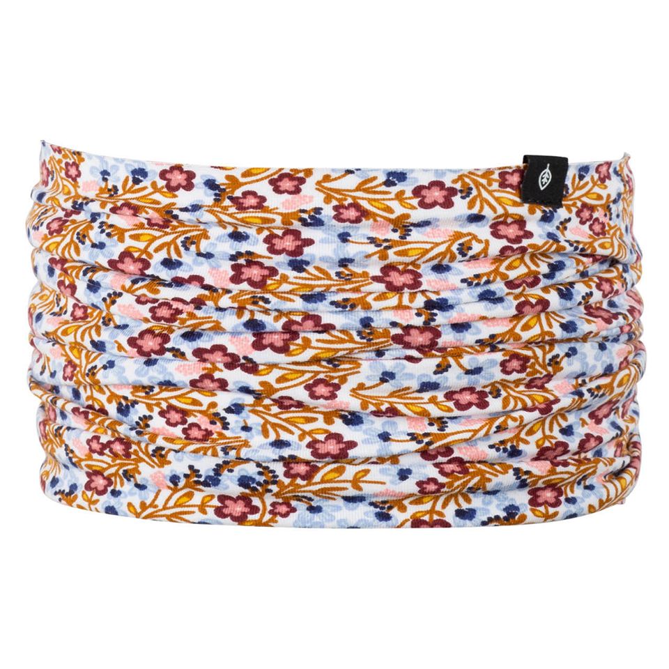 Schlauchschal leicht 2-10 Jahre Blumen rosa-blau