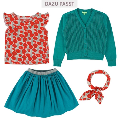 Haarband Mohnblumen rot