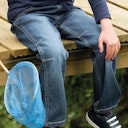 Vorschaubild Bequeme Jeanshose mit bunten Bündchen