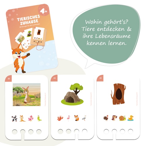 Tierisches Zuhause Kartensatz ab 4 Jahren (ohne Lochkasten)