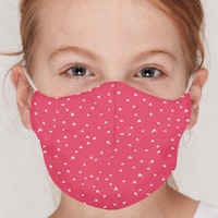 Doppellagig KINDER Behelfsmaske Print pink