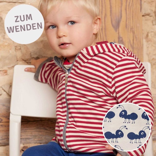 Wendejacke Kapuze Ringel