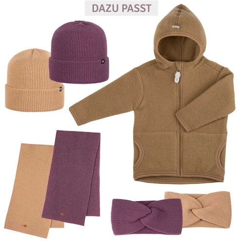 Onesize Kinder Erwachsenen Beanie Merino-Kaschmir beige