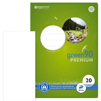 Staufen Green Schulheft blanko – Lineatur 20, DIN A4