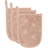 Frottee Waschhandschuh 3er-Pack altrosa