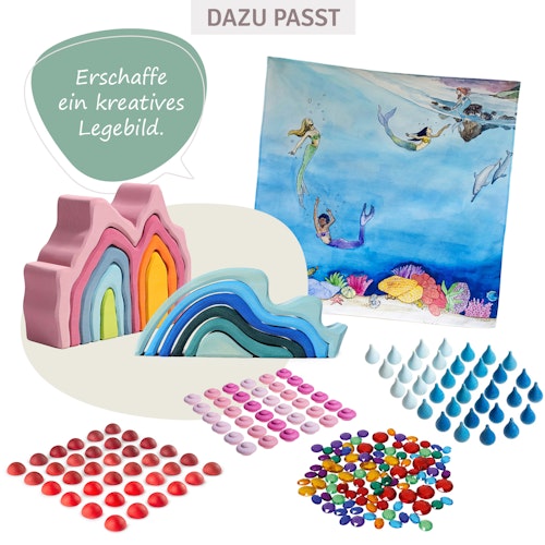 Spieltuch Bio-Baumwolle Meerjungfrauen 100 x 100 cm