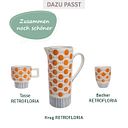 Vorschaubild Tasse RETROFLORIA Punkte orange 250 ml stapelbar
