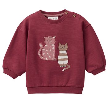 Weiches Sweatshirt Katzen bordeaux