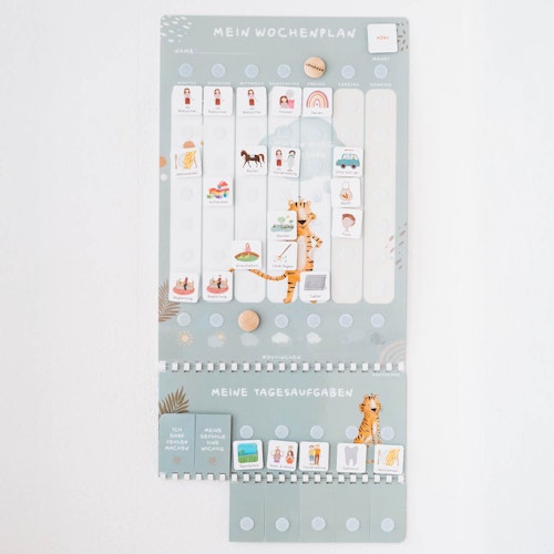 Tiger Wochenplaner mit Tagesaufgaben inkl. 525 Symbole