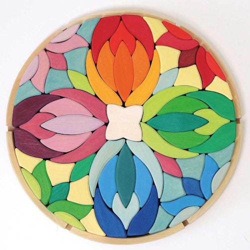 Legespiel Mandala rund ab 5 Jahren, 73 Bauklötze