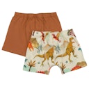 Vorschaubild Baumwoll Boxer im Doppelpack braun Dinos