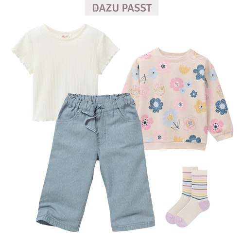Weiches Sweatshirt große Blumen