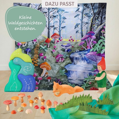 Fuchs klein schleichend Holzfigur 3,5 cm