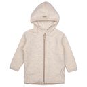 Vorschaubild Fleece Jacke aus Merinowolle Kapuze Reißverschluss wollweiss