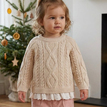 Edler Strickpullover Blusenborte