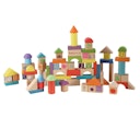 Vorschaubild 80 Holzbausteine mit Motiven und Buchstaben